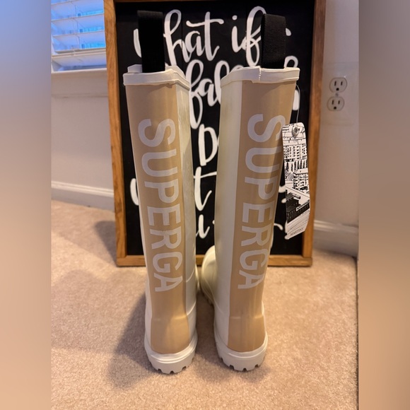 SUPERGA WOMENS 799 RUBBER BOOTS LETTERING WHITE - Picture 7 of 11